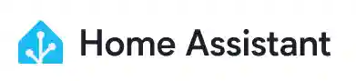 The Home Assistant logo, with a blue house icon incorporating a signal symbol above the words "Home Assistant" in dark gray.